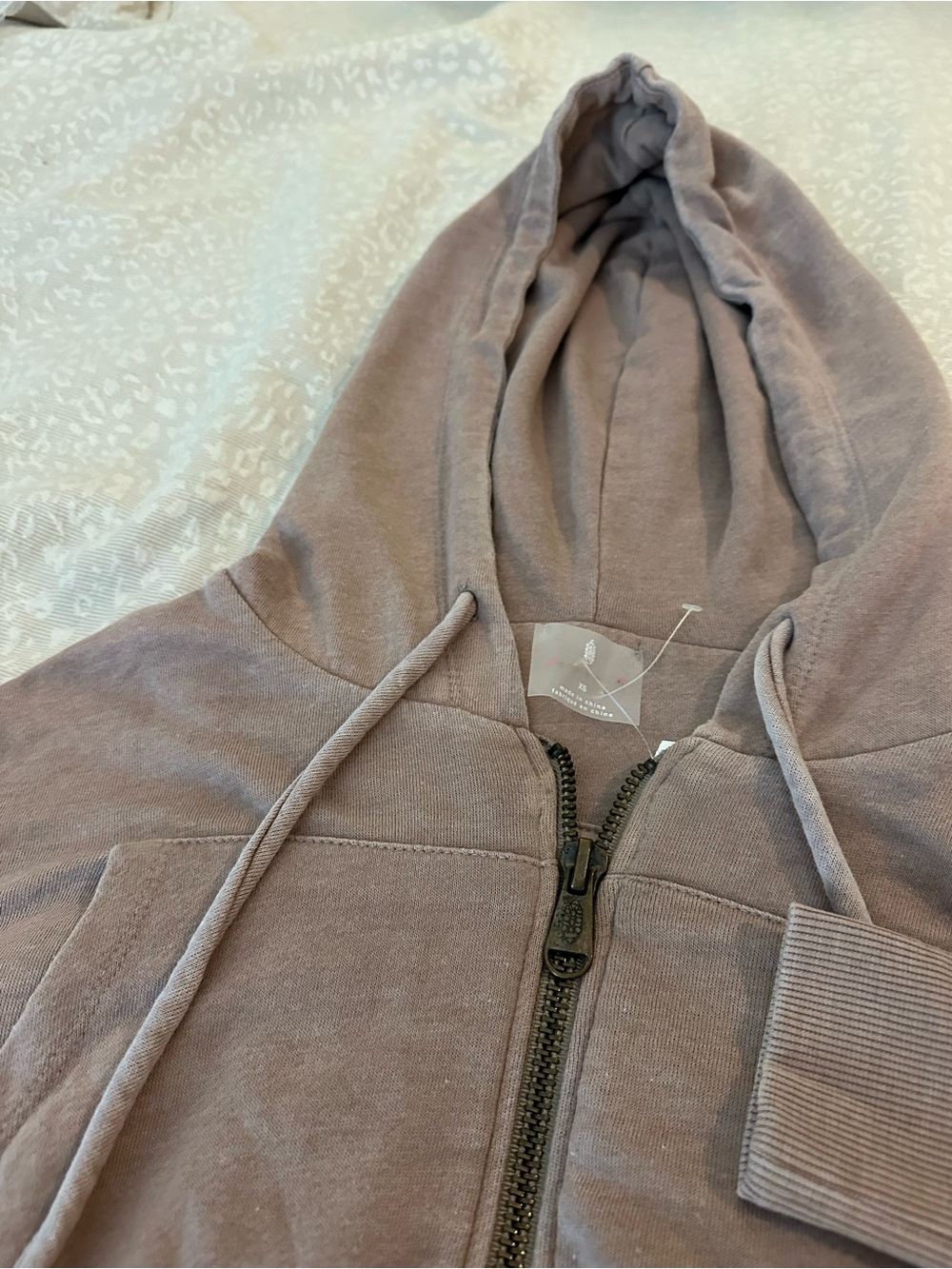 FP Movement by Free People Taupe Cropped Zip Low Key Jacket - Picture 5 of 6